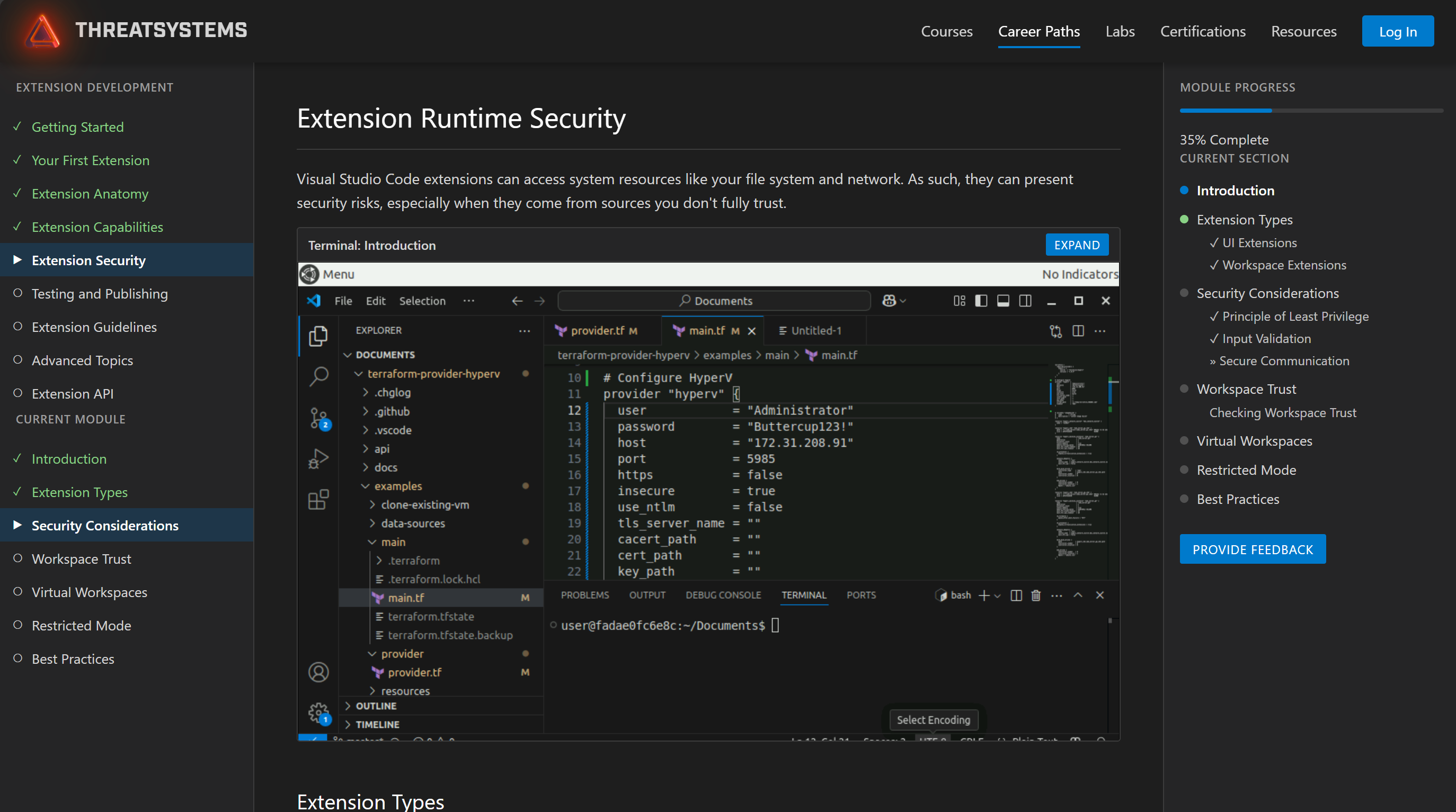 ThreatSystems Platform Preview